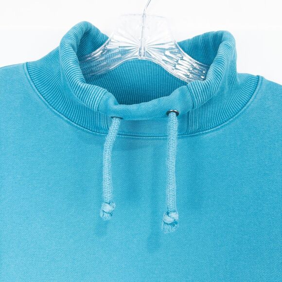 Duluth Trading Co Souped Up Funnel Neck Sweatshirt Womens Large Teal Blue 29715 - Picture 5 of 16